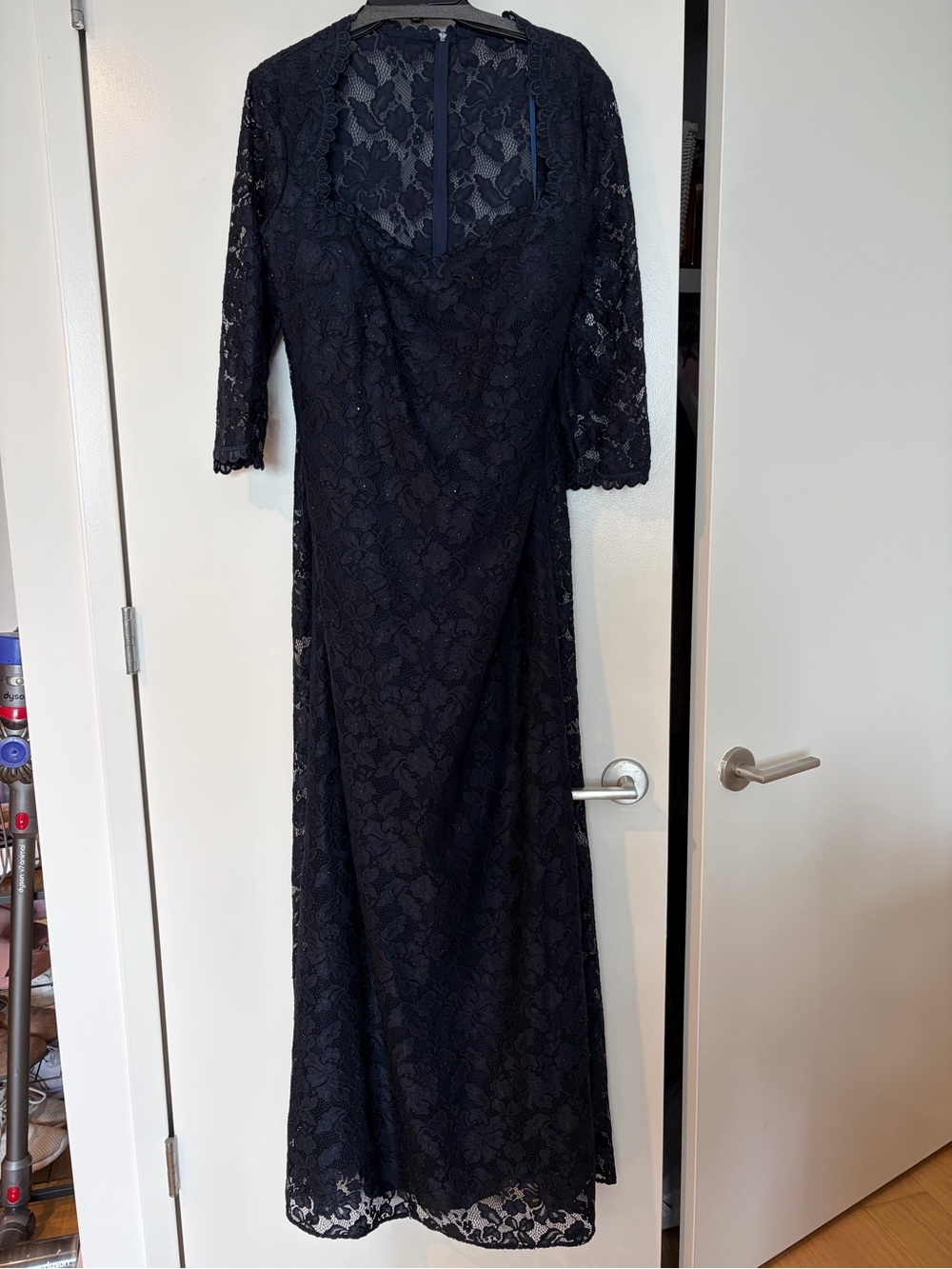 Navy Floral Gown